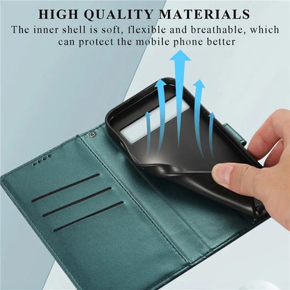 DF-06 For Google Pixel 7 5G Case Lines Imprint Leather Folding Stand Phone Cover