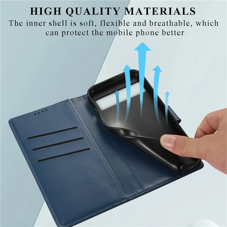 DF-06 For Google Pixel 7a Cover Phone Leather Anti-drop Case with Wallet Stand