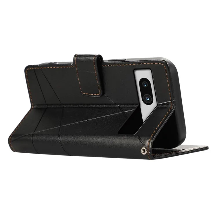DF-06 For Google Pixel 7a Cover Phone Leather Anti-drop Case with Wallet Stand