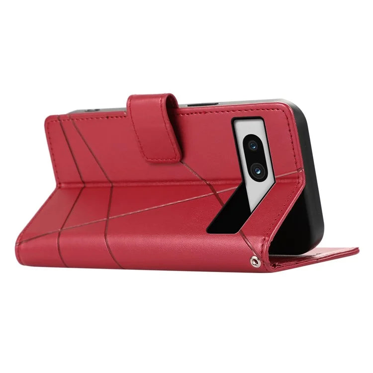 DF-06 For Google Pixel 7a Cover Phone Leather Anti-drop Case with Wallet Stand