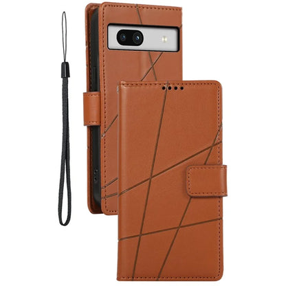 DF-06 For Google Pixel 7a Cover Phone Leather Anti-drop Case with Wallet Stand