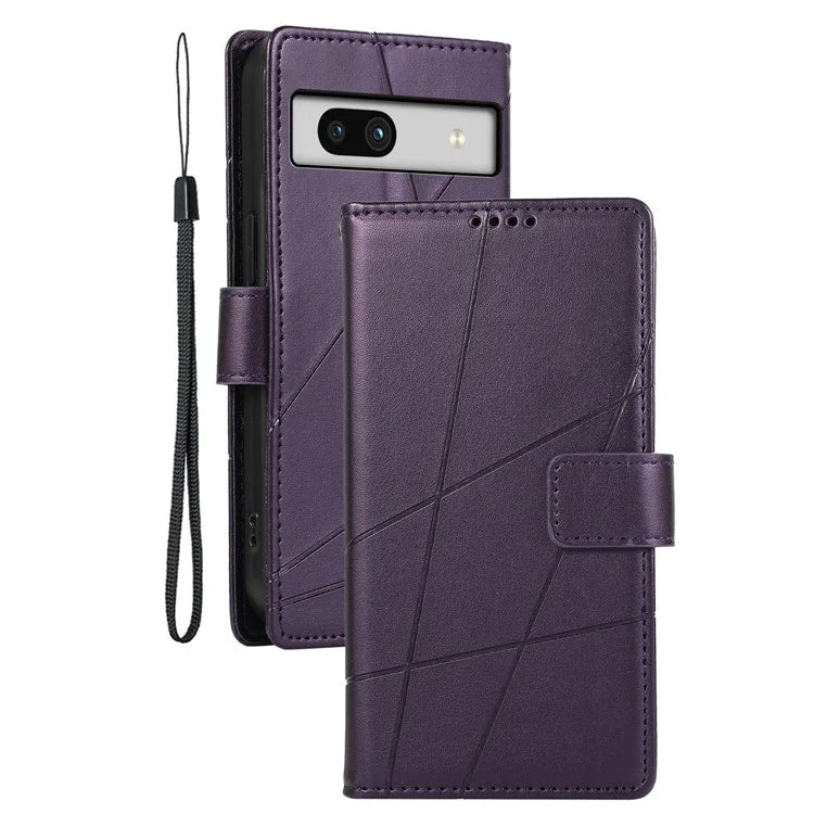 DF-06 For Google Pixel 7a Cover Phone Leather Anti-drop Case with Wallet Stand