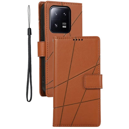 DF-06 For Xiaomi 13 Pro 5G Case Imprinted PU Leather Wallet Phone Cover with Stand