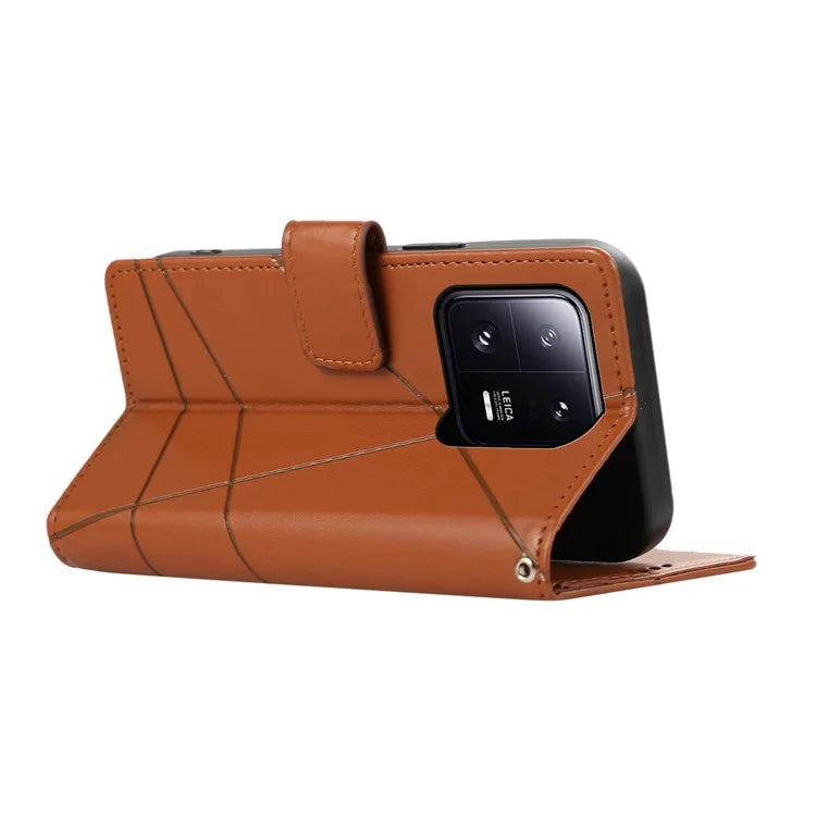 DF-06 For Xiaomi 13 Pro 5G Case Imprinted PU Leather Wallet Phone Cover with Stand