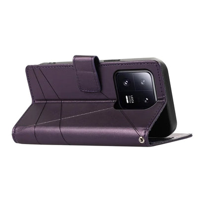 DF-06 For Xiaomi 13 Pro 5G Case Imprinted PU Leather Wallet Phone Cover with Stand