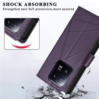 DF-06 For Xiaomi 13 Pro 5G Case Imprinted PU Leather Wallet Phone Cover with Stand