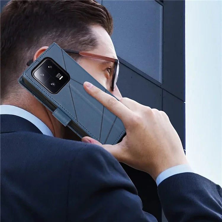 DF-06 For Xiaomi 13 Pro 5G Case Imprinted PU Leather Wallet Phone Cover with Stand