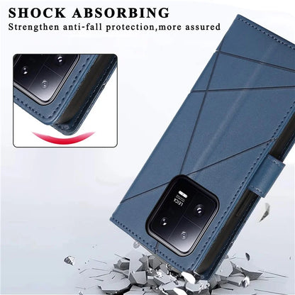 DF-06 For Xiaomi 13 Pro 5G Case Imprinted PU Leather Wallet Phone Cover with Stand