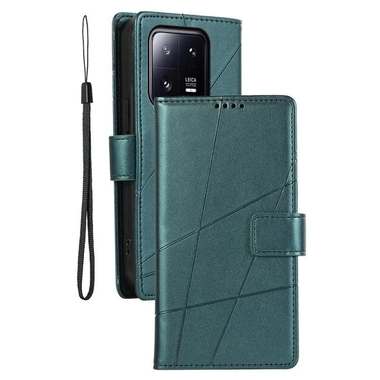 DF-06 For Xiaomi 13 Pro 5G Case Imprinted PU Leather Wallet Phone Cover with Stand