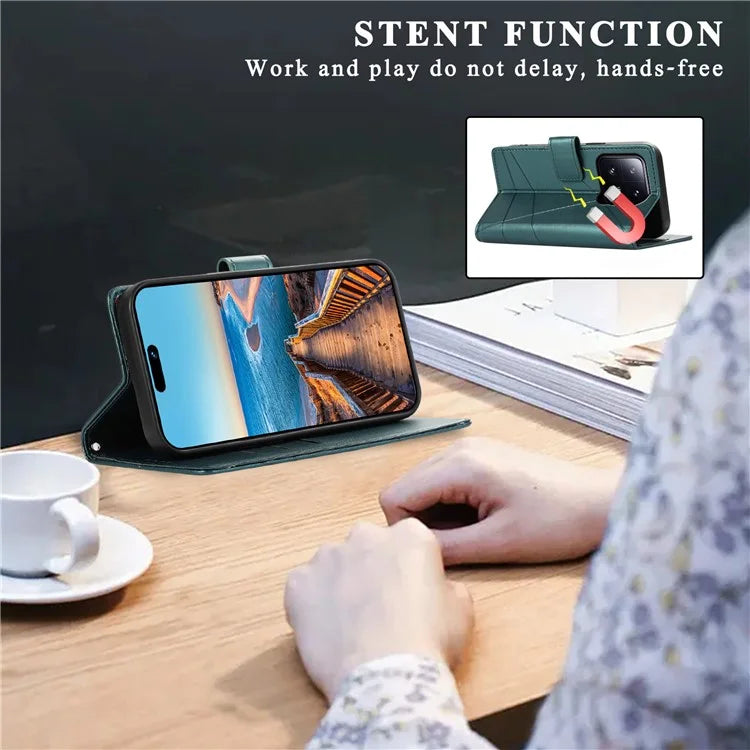 DF-06 For Xiaomi 13 Pro 5G Case Imprinted PU Leather Wallet Phone Cover with Stand