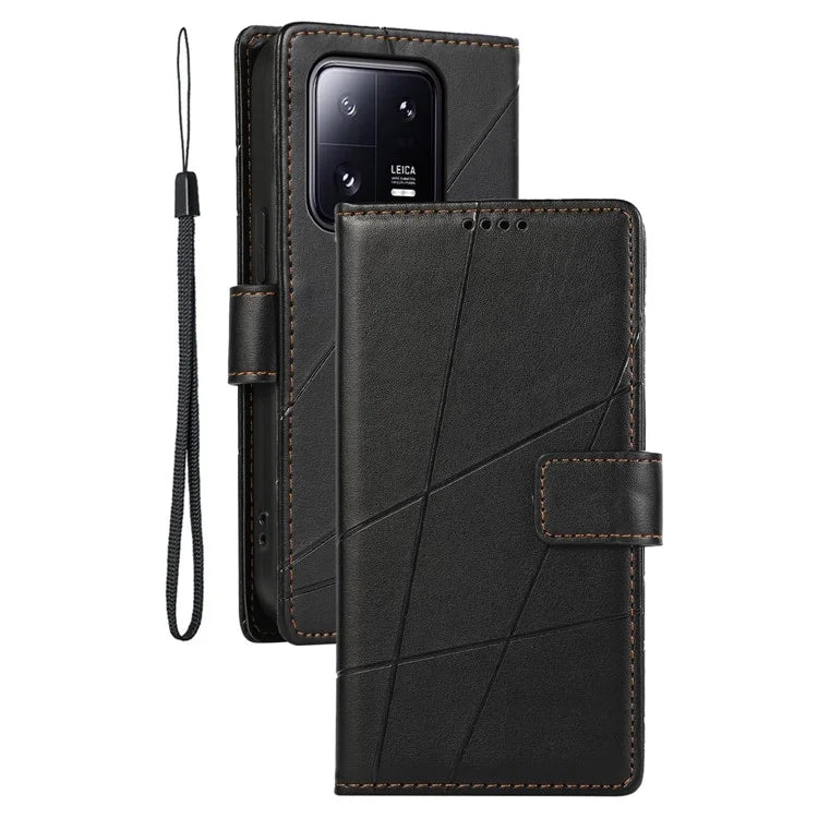 DF-06 For Xiaomi 13 Pro 5G Case Imprinted PU Leather Wallet Phone Cover with Stand