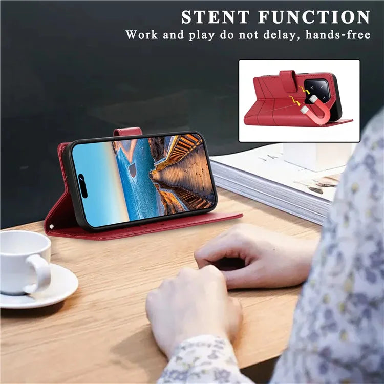 DF-06 For Xiaomi 13 Pro 5G Case Imprinted PU Leather Wallet Phone Cover with Stand