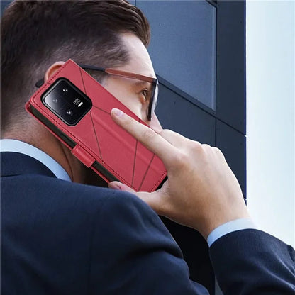 DF-06 For Xiaomi 13 Pro 5G Case Imprinted PU Leather Wallet Phone Cover with Stand