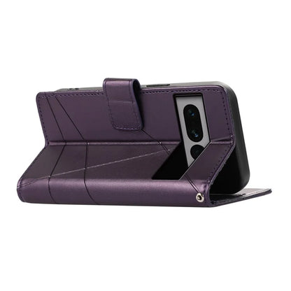 DF-06 For Google Pixel 7 Pro 5G Case Imprinted Folio Flip PU Leather Cellphone Cover
