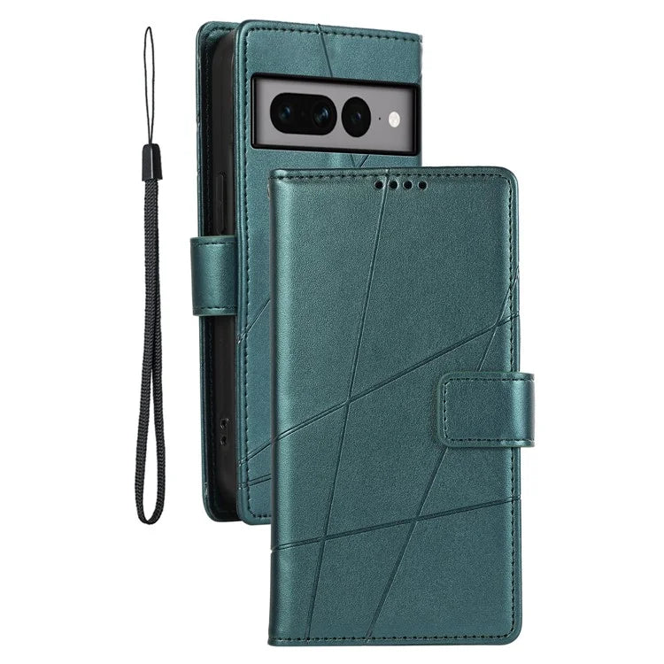 DF-06 For Google Pixel 7 Pro 5G Case Imprinted Folio Flip PU Leather Cellphone Cover