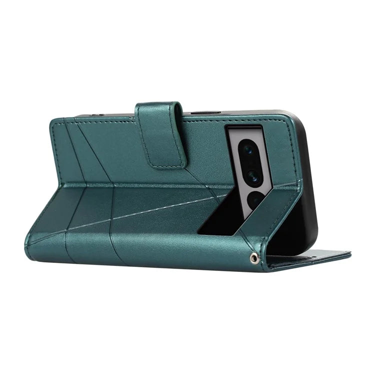 DF-06 For Google Pixel 7 Pro 5G Case Imprinted Folio Flip PU Leather Cellphone Cover