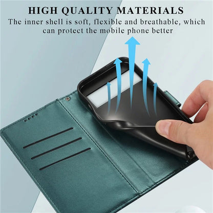 DF-06 For Google Pixel 7 Pro 5G Case Imprinted Folio Flip PU Leather Cellphone Cover