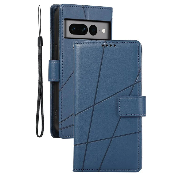 DF-06 For Google Pixel 7 Pro 5G Case Imprinted Folio Flip PU Leather Cellphone Cover