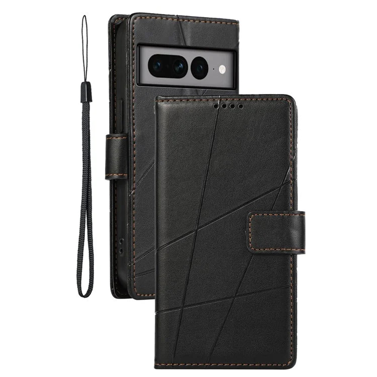 DF-06 For Google Pixel 7 Pro 5G Case Imprinted Folio Flip PU Leather Cellphone Cover