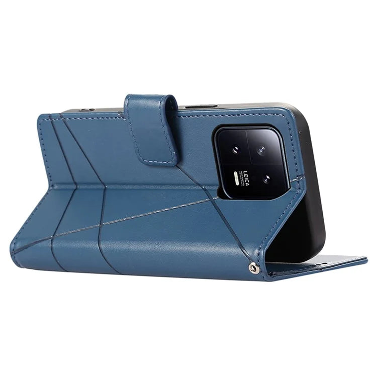DF-06 For Xiaomi 13 Case Anti-drop Imprinted Wallet Stand PU Leather Phone Cover