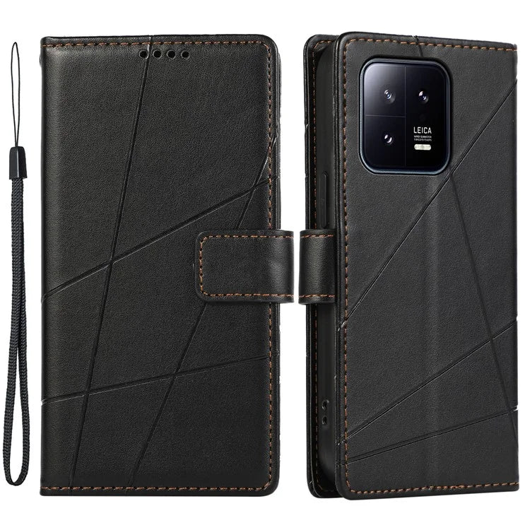 DF-06 For Xiaomi 13 Case Anti-drop Imprinted Wallet Stand PU Leather Phone Cover