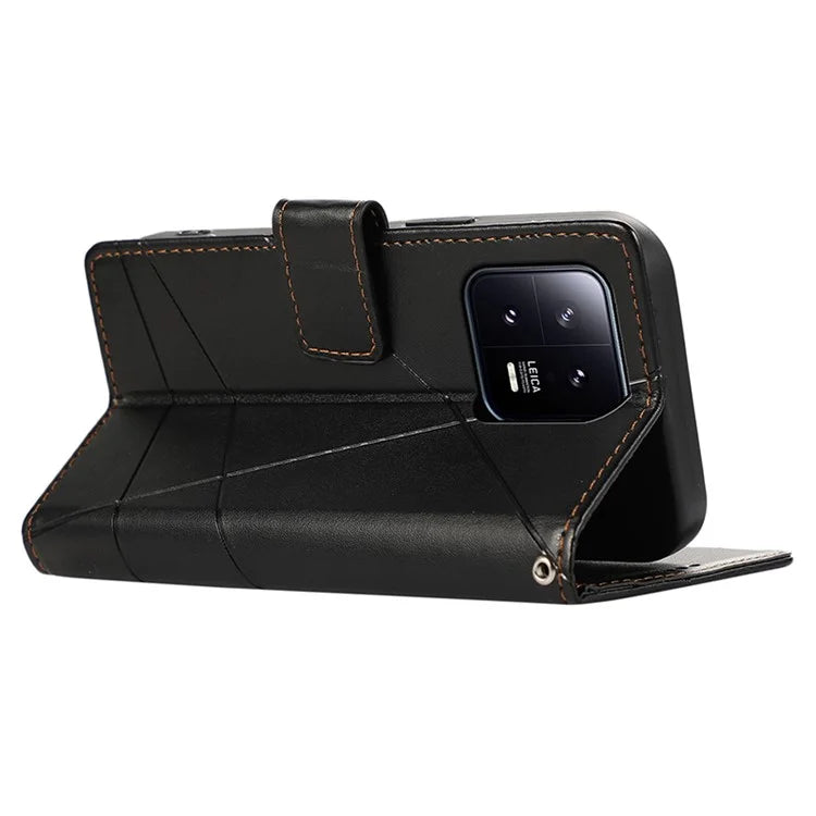 DF-06 For Xiaomi 13 Case Anti-drop Imprinted Wallet Stand PU Leather Phone Cover