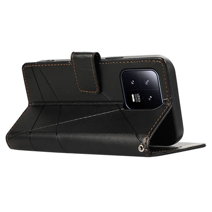 DF-06 For Xiaomi 13 Case Anti-drop Imprinted Wallet Stand PU Leather Phone Cover