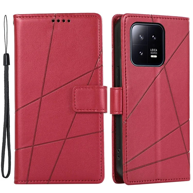 DF-06 For Xiaomi 13 Case Anti-drop Imprinted Wallet Stand PU Leather Phone Cover