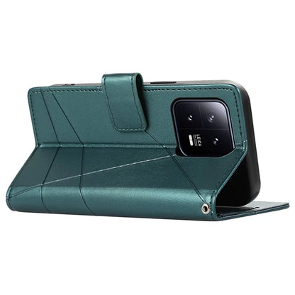 DF-06 For Xiaomi 13 Case Anti-drop Imprinted Wallet Stand PU Leather Phone Cover