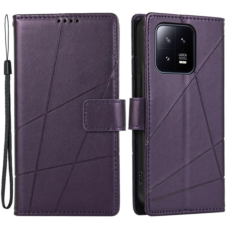 DF-06 For Xiaomi 13 Case Anti-drop Imprinted Wallet Stand PU Leather Phone Cover