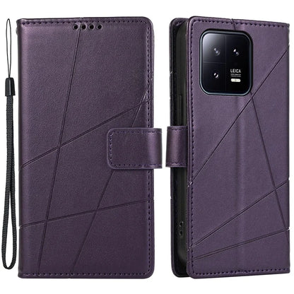 DF-06 For Xiaomi 13 Case Anti-drop Imprinted Wallet Stand PU Leather Phone Cover