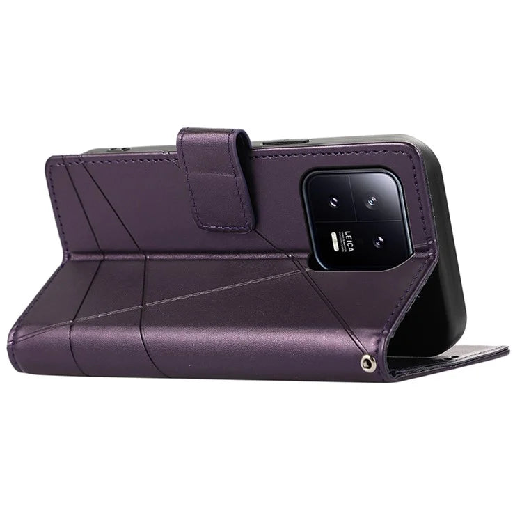 DF-06 For Xiaomi 13 Case Anti-drop Imprinted Wallet Stand PU Leather Phone Cover