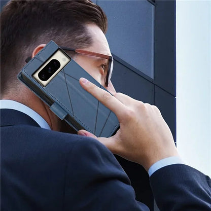 DF-06 For Google Pixel 8 Pro Case PU Leather Wallet Imprinted Phone Cover