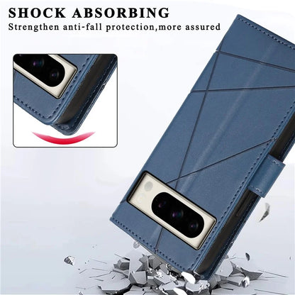 DF-06 For Google Pixel 8 Pro Case PU Leather Wallet Imprinted Phone Cover