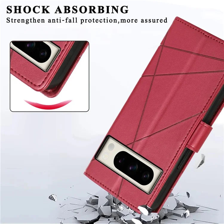 DF-06 For Google Pixel 8 Pro Case PU Leather Wallet Imprinted Phone Cover