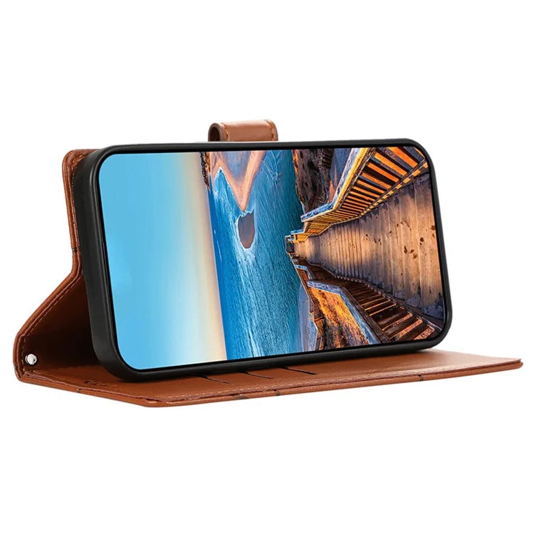 DF-06 For Google Pixel 8 Pro Case PU Leather Wallet Imprinted Phone Cover