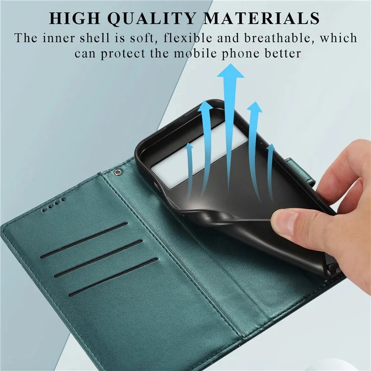 DF-06 For Google Pixel 8 Pro Case PU Leather Wallet Imprinted Phone Cover