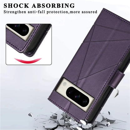 DF-06 For Google Pixel 8 Pro Case PU Leather Wallet Imprinted Phone Cover