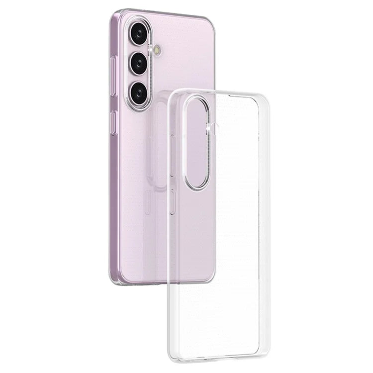 For Samsung Galaxy S24 Case Transparent TPU Shell Watermark-Free Glossy Phone Cover