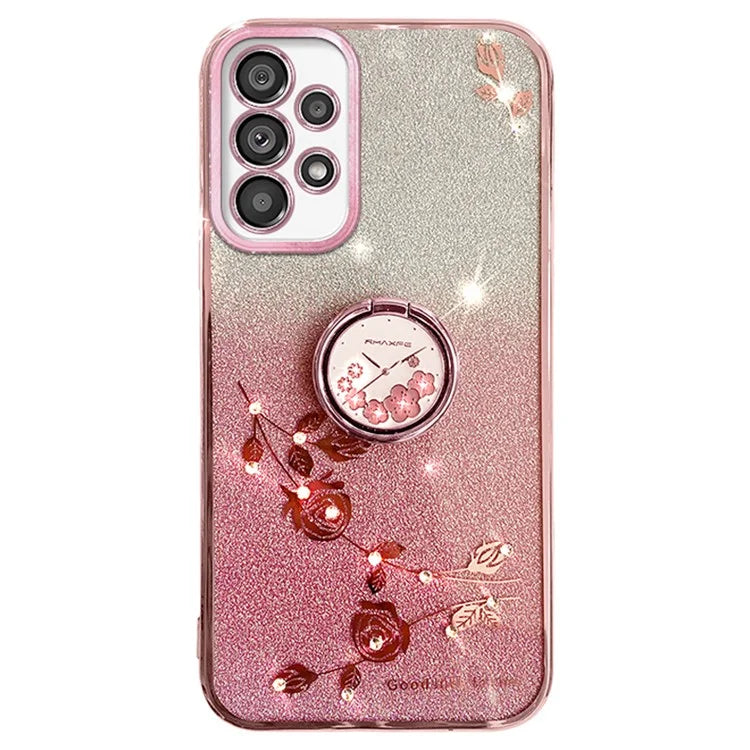 KADEM For Samsung Galaxy A52 4G / A52 5G / A52s 5G TPU Case Glitter Kickstand Phone Cover