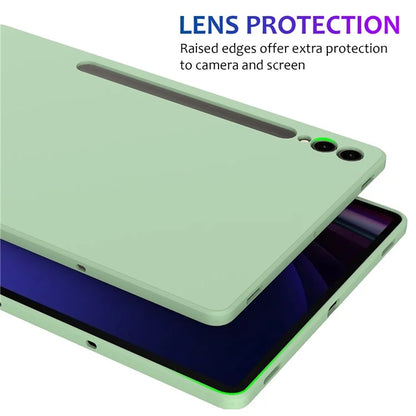 For Samsung Galaxy Tab S9+ Case Anti-scratch Liquid Silicone Cover