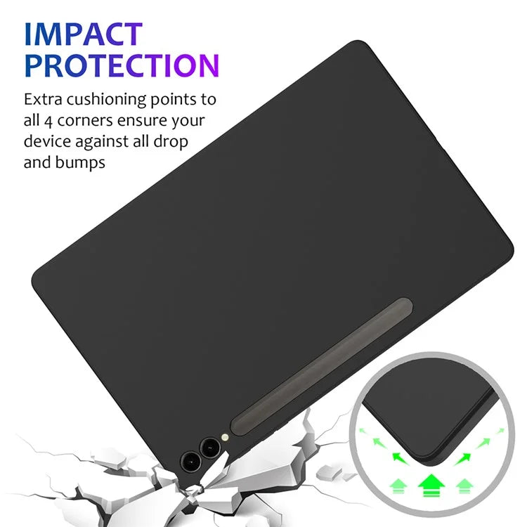 For Samsung Galaxy Tab S9+ Case Anti-scratch Liquid Silicone Cover