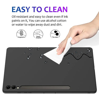 For Samsung Galaxy Tab S9+ Case Anti-scratch Liquid Silicone Cover