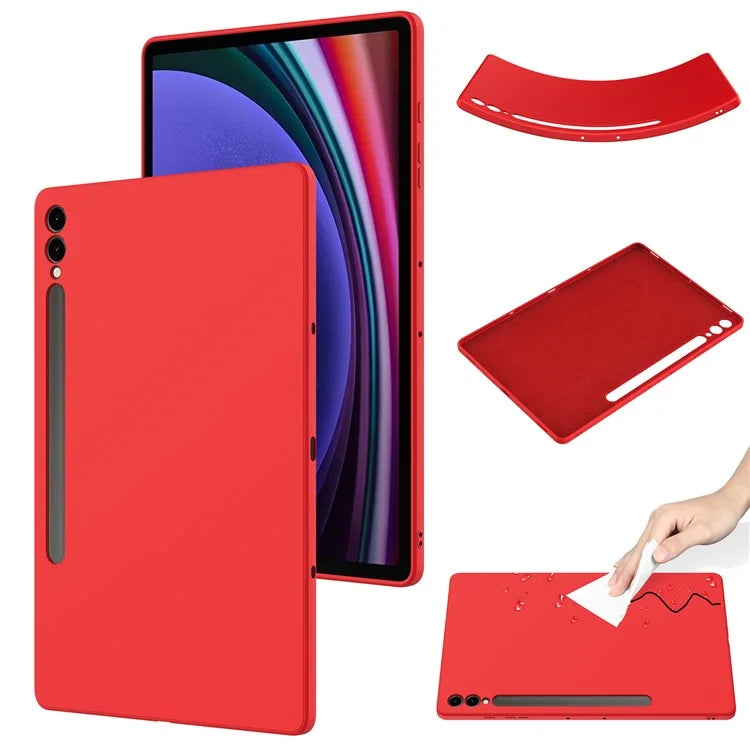 For Samsung Galaxy Tab S9+ Case Anti-scratch Liquid Silicone Cover