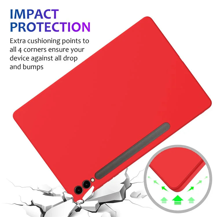 For Samsung Galaxy Tab S9+ Case Anti-scratch Liquid Silicone Cover