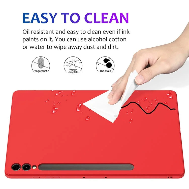 For Samsung Galaxy Tab S9+ Case Anti-scratch Liquid Silicone Cover