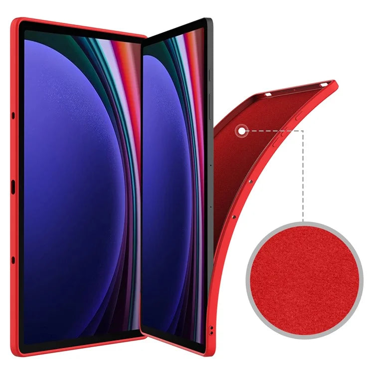 For Samsung Galaxy Tab S9+ Case Anti-scratch Liquid Silicone Cover