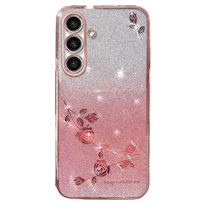KADEM For Samsung Galaxy S23 FE Case Rhinestone Decor Glitter Phone Cover