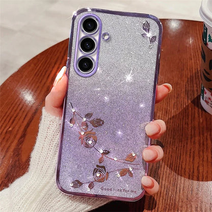 KADEM For Samsung Galaxy S23 FE Case Rhinestone Decor Glitter Phone Cover