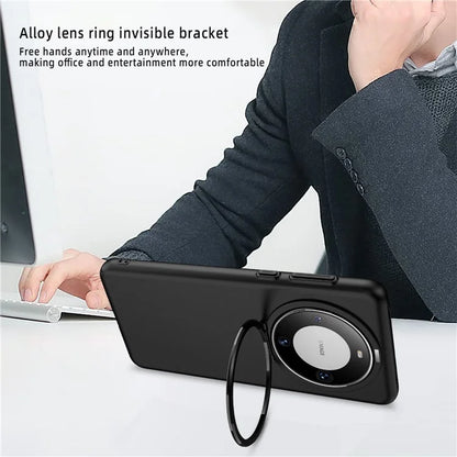 For Huawei Mate 60 Pro Case Lens Frame Kickstand Hard PC Phone Cover